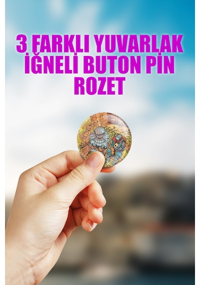 Dark Souls 3 2 1 Video Oyun Çanta Süsü İğneli Buton Rozet Seti 3 Adet Üçlü