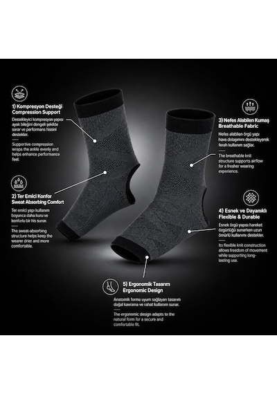 Topuk Açık Kompresyon Antrenman Çorabı Open-heel Compression Training Socks Altın