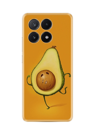 Poco X6 5g Kılıf Desenli Silikon Platinium Series Dance Avokado 1878