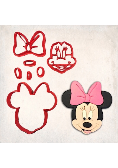 Minnie Mouse Detay Kurabiye Kalıp Seti 7 Li