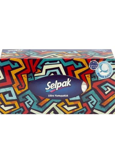 Selpak Maksi Kutu Mendil 8 x 100'lü 18 x 20 CM