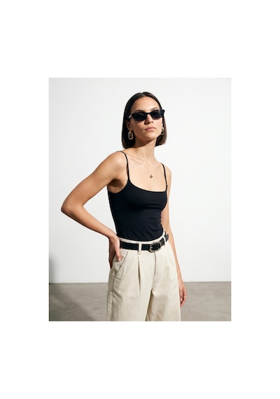 Dilvin 21200 Bra-free Askılı Top Siyah