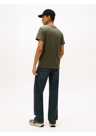 Tommy Hilfiger Tjm Slım Font Play Tee Erkek Yeşil T-shirt - Dm0dm22049