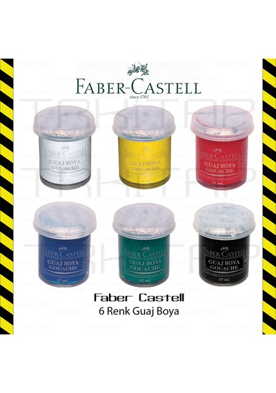 Faber Castell 6 Renk Guaj Boya Tüpte 6 Lı Set Çok Renkli