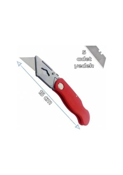 Katlanabilir Halıfleks Maket Bıçağı Üçgen Uçlu Falçata Çok Renkli