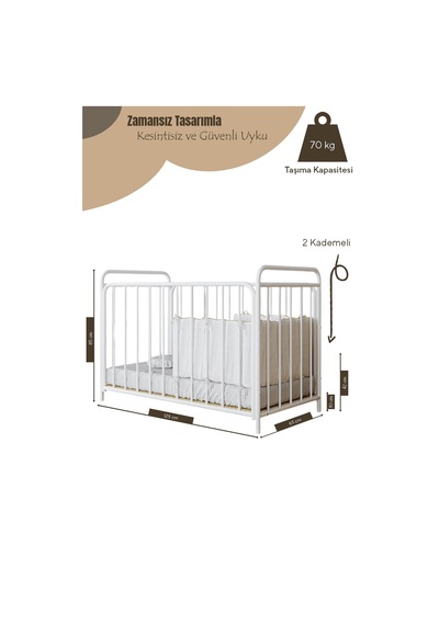 Argimo Bunny Metal Bebek Beşiği Seti 60x120 Beyaz Beşik + Uyku Seti + Cibinlik + Yatak Dahil Argimo Bunny Metal Bebek Beşiği Seti 60x120 Beyaz Beşik + Uyku Seti + Cibinlik + Yatak Dahil