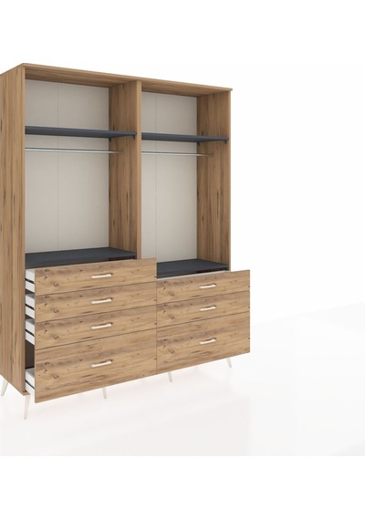 Hyperion Gardrop 4 Raflı 7 Çekmeceli 2 Askılı 176x44x221 Çam-antrasit/çam Antrasit/çam Hyperion Gardrop 4 Raflı 7 Çekmeceli 2 Askılı 176x44x221 Çam-antrasit/çam Antrasit/çam