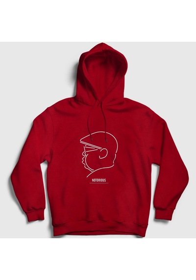 Presmono Unisex Neon The Notorious Bıg Kapüşonlu Sweatshirt Kırmızı
