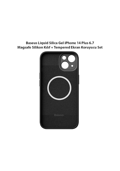 Baseus Liquid Silica Gel İphone 14 Plus 6.7 Magsafe Silikon Kılıf + Tempered Ekran Koruyucu Set- 5775