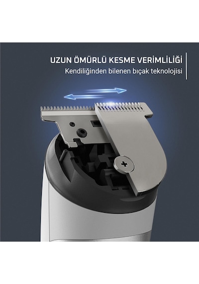 Rowenta Trim & Style 8'i 1 Arada, 6 Taraklı Çelik Bıçaklı Tıraş Makinesi 4 Saat