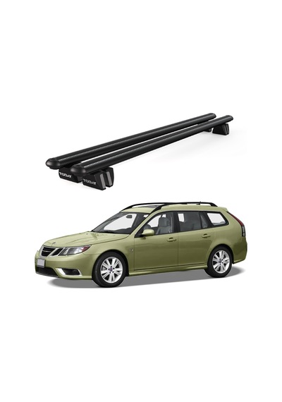 Pençe Saab 9 3 Sporthatch 2005-2012 Uyumlu Siyah Ara Atkı Port Bagaj Tavan Barı