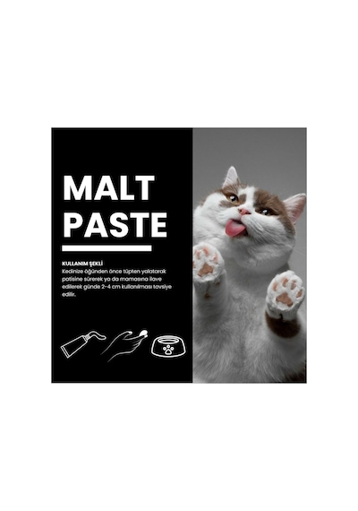 Plus Malte Paste 100 Gr Tüy Yumağı Önleyici Vitamin D3 E Vitamini İçeren Malt Macun
