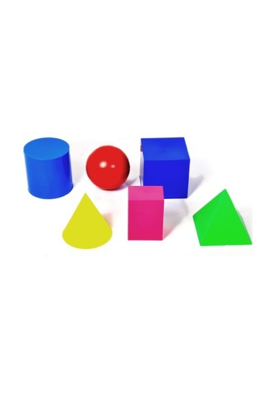 Geometrik Cisimler Büyük Boy - Her Biri 10 Cm