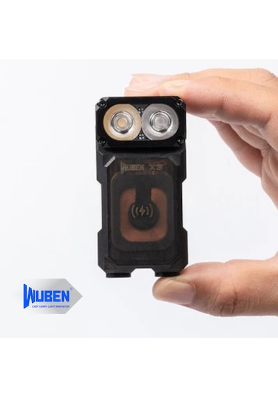 Wuben X3 Edc Dönebilen Başlıklı Kablosuz Şarjlı Led El Feneri 700 Lümen / Oled Ekranlı Siyah
