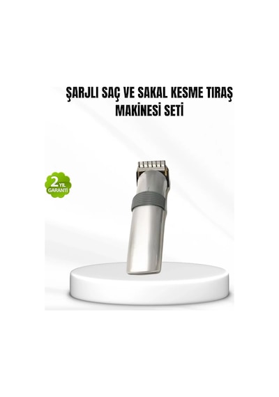 Şarjlı Saç Ve Sakal Kesme Makinesi Paslanmaz Çelik Bıçak, Ayarlanabilir Başlık Diğer