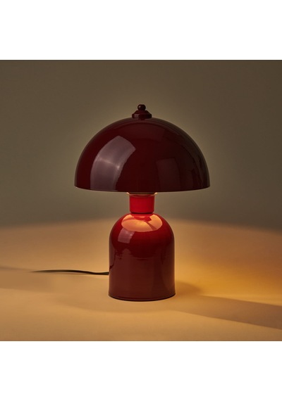 Lighting Metal Mantar Abajur - Bordo - 40 Cm Çok Renkli