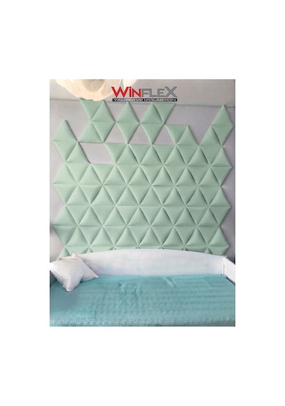 Winflex Üçgen Kumaş Kaplı Akustik Panel 40x50 Cm - 1 Adet Su Yeşil