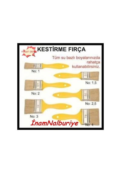 Inamhırdavat Kestirme Firça Set - 6 Adet Kestime Firça 1-1.5-2-2.5-3-4No Firça
