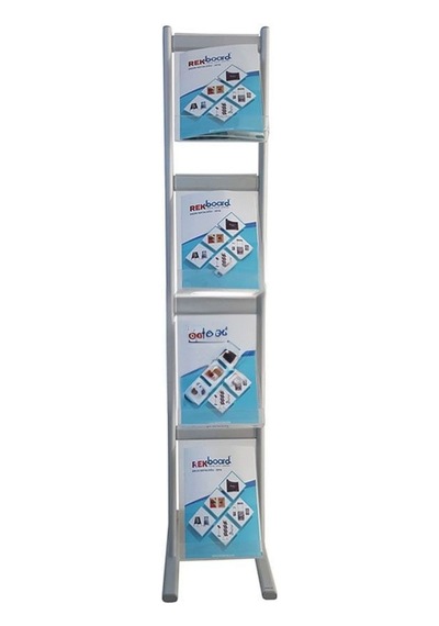 Ayaklı Akrilik Broşürlük Tek Taraflı 4x1a4