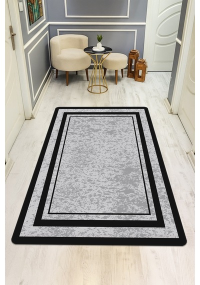 Modern Desenli Dijital Baskı Kaymaz Taban Halı H0172 Renkli