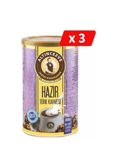 Altıncezve Hazır Türk Kahvesi Sütlü Teneke 3 x 500 G