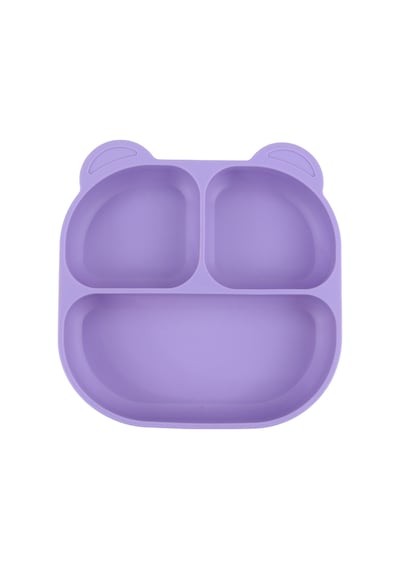 Pandish Vakum Tabanlı Silikon Mama Tabağı - Lila