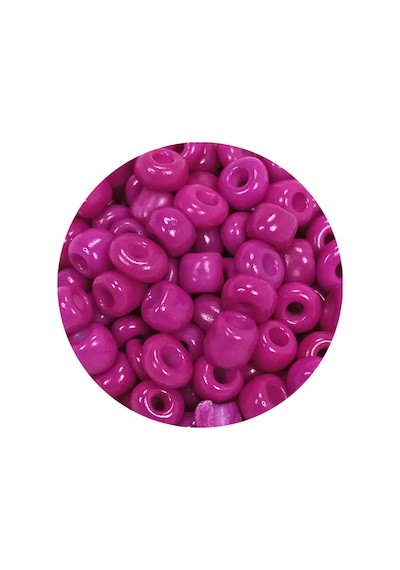 Dökme Cam Kum Boncuk Büyük Boy 6/0 4 Mm - 60 Gram - Eflatun - Bnc138
