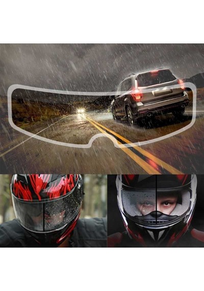 Kask Yağmur Kaydırıcı - Anti-sis Hidrofobik Film.