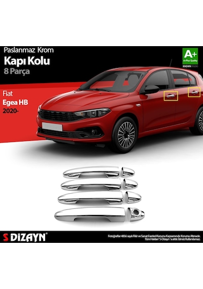 Fiat Egea Hb Krom Kapı Kolu 8 Prç. 2020 Üzeri