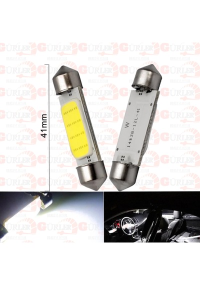 Oto Sofit Cob Led Ampül 39 MM 10 Adet