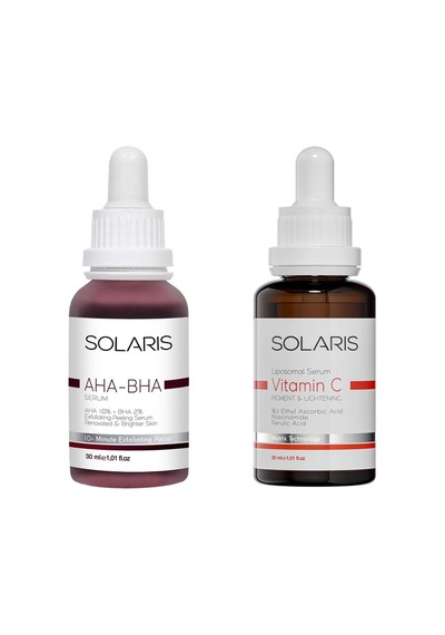 Cilt Tonu Eşitleyici Canlandırıcı Aha%10 + Bha%2 Serum 30 Ml Ve Leke Karşıtı C Vitamini Serum 30 Ml