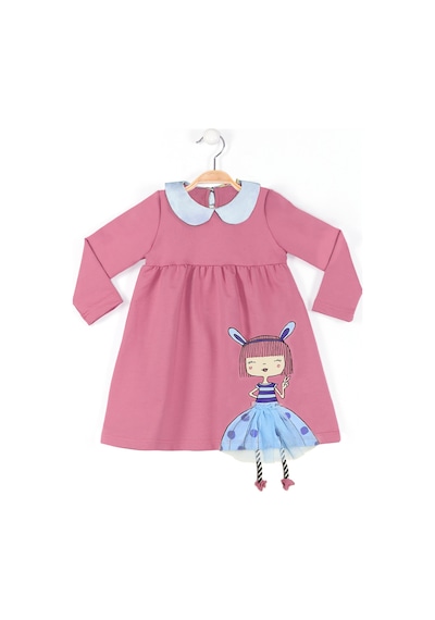 Denokids Mshb&g Tavşan Kız Çocuk Gülkurusu Elbise Renkli Gülkurusu