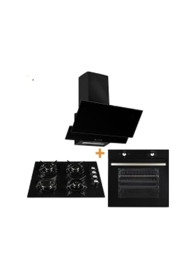 Alpina Statik Cam Ankastre 3'lü Set Siyah