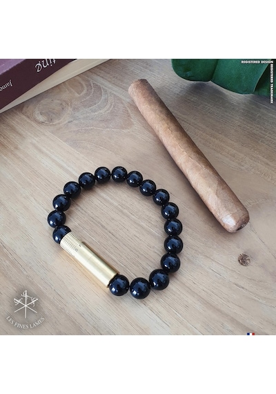 Les Fines Lames Punch Bileklik Brass Oniks - L