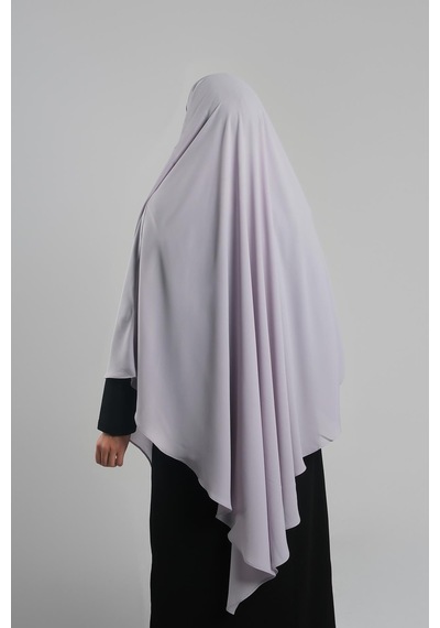 Hürrem Bone Gri Pratik Hazır Geçmeli Tesettür Eşarp Krep Bağcıklı Sufle Hijab 2313 15 Gri