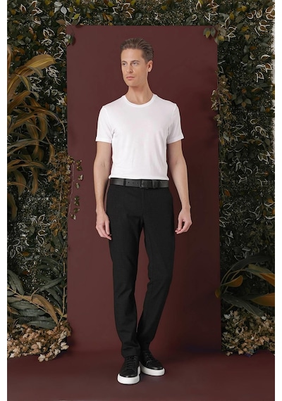 Efor P 1141 Slim Fit Siyah Klasik Pantolon Siyah