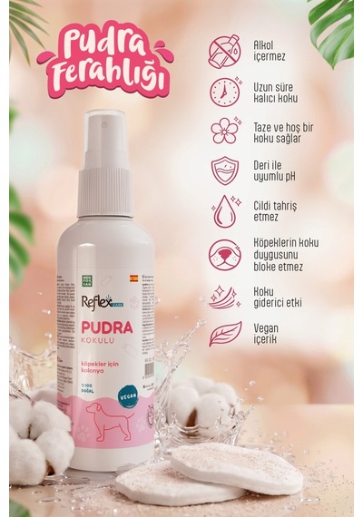 Reflex Care Pudra Kokulu Köpek Kolonyası 125 Ml