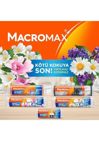 Büzgülü Papatya Çöp Torbası Orta Boy 10&apos Lu