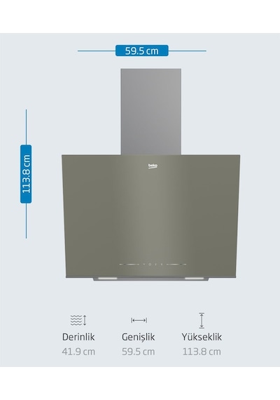 Beko BFC 330 G - Bocd T 6011 EG - BDE 6040 G  Gri Ankastre Set