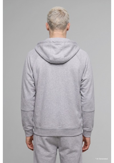 Defacto Boxy Fit Fermuarlı Kapüşonlu Basic Sweatshirt Hırka H4980ax26augr369 Gri-gr369