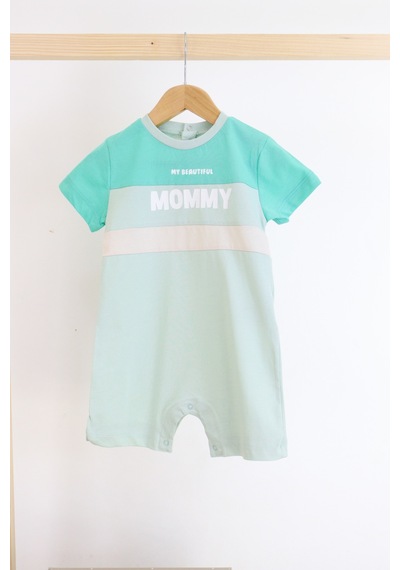 Harika Kids Kız Bebe&çocuk Penye Kumaş Mommy Baskılı Tulum 001