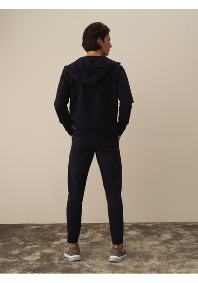 Xint Lacivert Pamuk Dokulu Slim Fit Sweatmont 350168
