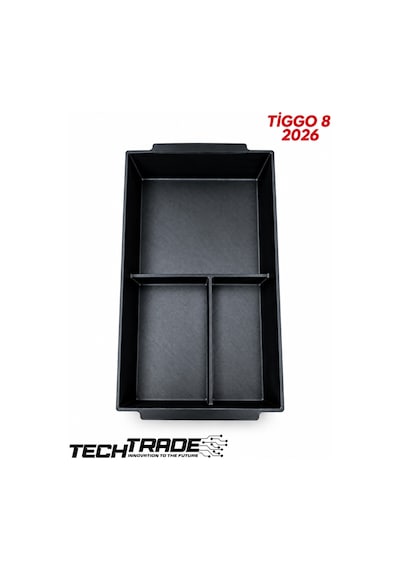 Chery Tiggo 8 2026 Kolçak Organizer-3 Bölmeli Siyah