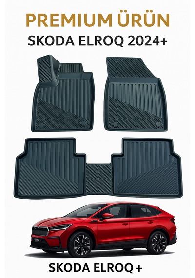 Skoda Elroq 2024+ Uyumlu 3d Oto Paspas Premium