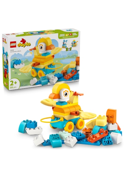 LEGO® DUPLO® Kasabası 3’ü 1 Arada Tekerlekli Hayvanlar 10448 - 2 Yaş ve Üzeri Çocuklar için Eğitici Oyuncak Yapım Seti (58 Parça)