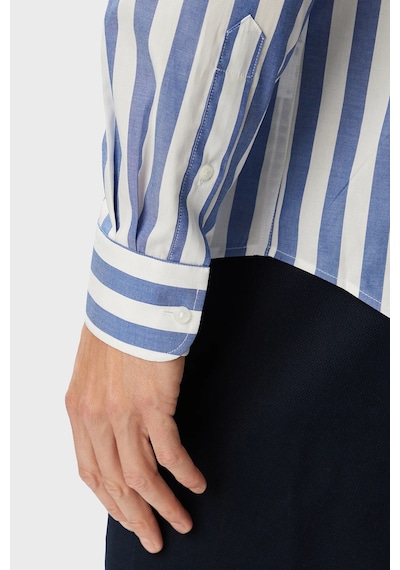 Tommy Hilfiger % 100 Pamuk Regular Fit Çizgili Gömlek Erkek Gömlek Mw0mw43757 C7f Mavi MAVİ