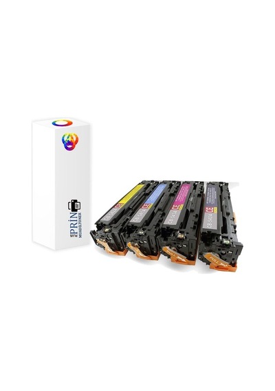 Hp Color Laserjet CP1518NI Uyumlu Toner-Hp 125A-CB540A 4 Renk