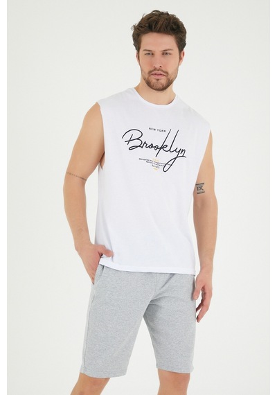 SPR22TS115  El Yazlılı Brooklyn Baskılı Tshırt