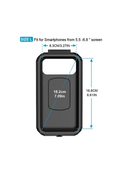 M18 -53 Döküm Ayna Dibi Bağlantılı Su Geçirmez Telefon Tutucu