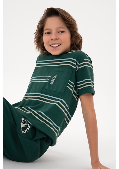 U.s. Polo Assn. Erkek Çocuk Koyu Yeşil Tişört Basic 50295562-vr079 Koyu Yesıl Koyu Yeşil